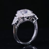 Luxury Full Diamond 5 Carat Cushion Diamond Ring Female Diamond Open Ring Wholesale main image 5