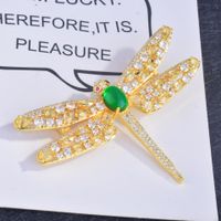 Butterfly Zircon Brooch Dragonfly Brooch Scarf Button Jacket Coat Pin Autumn And Winter Jewelry main image 5