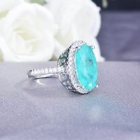 Tik Tok Flux En Direct Vente Chaude Simulation Paraiba Anneau Europe Et En Amérique Croix Frontière Grande Oie Oeuf Engagement Gemmes De Couleur Anneau Pour Les Femmes main image 3