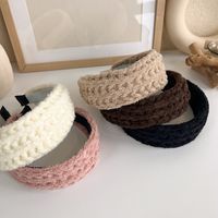 Autumn And Winter Woolen Hair Band Wide Side Headband main image 1
