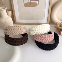 Autumn And Winter Woolen Hair Band Wide Side Headband main image 4