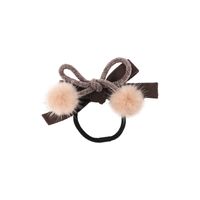 Japanese Autumn And Winter Campus Zaihuile Bowknot Hair Ring Cute Double Ponytail Hair String Girl Christmas Cherry Hair Ring Hair Accessories main image 6