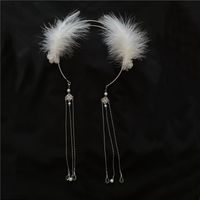 Feather Tassel Headband Pearl Hair Accessories Headdress main image 5