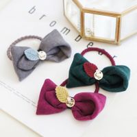 New Bow Hair Rope Korean Style Bowknot Hair Ring Headband Korean Style Corduroy Cloth Hair Ring Headdress Flower main image 2