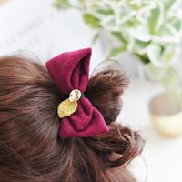 New Bow Hair Rope Korean Style Bowknot Hair Ring Headband Korean Style Corduroy Cloth Hair Ring Headdress Flower main image 6