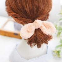 Plush Rabbit Ears Hair Ring Hair Rope Cute Korean Version Furry Head Rope main image 4