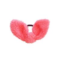 Plush Rabbit Ears Hair Ring Hair Rope Cute Korean Version Furry Head Rope main image 3