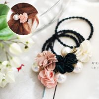 Koreanisches Blumengummiband Haarband Korea Bambushaarseil Großhandel main image 1