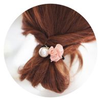 Koreanisches Blumengummiband Haarband Korea Bambushaarseil Großhandel main image 6