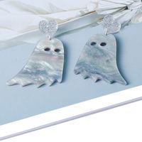 55726 Acrylic Colorful Ghost Earrings European And American Exaggerated Halloween Ghost Earrings Personality Female Ear Rings main image 5