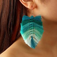 Naizhu Handmade Diy European And American Bohemian Tassel Earrings Vintage Feather Long Earrings Ethnic Earrings main image 1