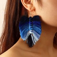 Naizhu Handmade Diy European And American Bohemian Tassel Earrings Vintage Feather Long Earrings Ethnic Earrings main image 3