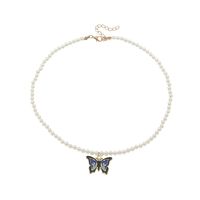 Fashion Accessories Creative Simple Dripping Butterfly Necklace Temperament Pearl Necklace main image 6
