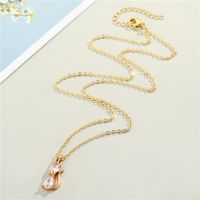 European Cross-border Jewelry Simple And Cute Crystal Kitten Leaf Pendant Necklace Exquisite Animal Clavicle Chain main image 6