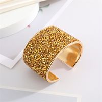 Bohemian Ethno-stil Farbiges Kies Breites Armband Funkelndes Strass Offenes Armband main image 4