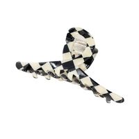 Korean Checkerboard Catching Clip Temperament Black And White Hairpin Acrylic Hair Accessories main image 6