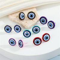 Retro Trend Devil's Eye Earrings Color Edging Blue Turkish Eye Earrings main image 1