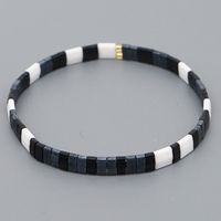 Simple Personality Autumn And Winter Piano Dark Color Punk Style Tila Rice Beads Bracelet sku image 12