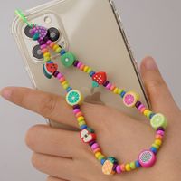 Independent Station Simple Style Phone Accessory Polymer Clay Fruit Accessory Color Glass Beads Mobile Phone Charm Women's Ornaments sku image 1