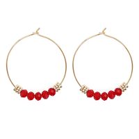 1 Pair Fashion Round Water Sticky Beads Beaded Women's Earrings sku image 4