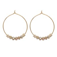 1 Pair Fashion Round Water Sticky Beads Beaded Women's Earrings sku image 5