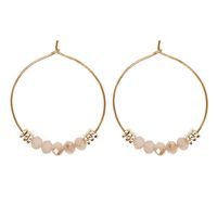 1 Pair Fashion Round Water Sticky Beads Beaded Women's Earrings sku image 6