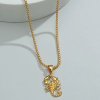 Hip Hop Scorpion Pendant Titanium Steel Necklace Men's Jewelry Wholesale sku image 1