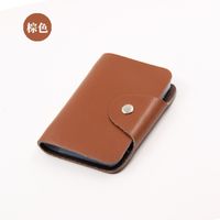 Korean Leather Card Case Cowhide Multi-card Id Card Holder sku image 7