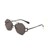 Wuhuama Glasses Ss0819 Irregular Frameless Metal Double Beam Colorful Sunglasses Female Sunglasses Men sku image 1