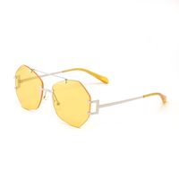 Wuhuama Glasses Ss0819 Irregular Frameless Metal Double Beam Colorful Sunglasses Female Sunglasses Men sku image 5