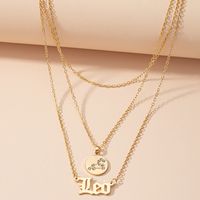 Retro Diamond-studded Symbol Clavicle Chain Twelve Constellation Necklace Letter Sweater Chain sku image 7