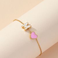 Korean Glaze Letter Bracelet Hand Jewelry sku image 1