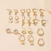 New 10 Pairs Of Earrings Multi-piece Wholesale Personalized Fashion Earrings sku image 1