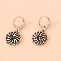 2021 Fashion New Earrings Set Retro Sunflower Punk Trendy Ear Ring Necklace Ins Accessories sku image 1