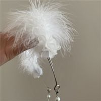 Feather Tassel Headband Pearl Hair Accessories Headdress sku image 1