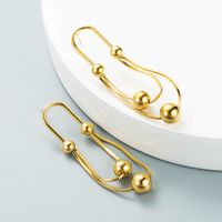 Europe And America Cross Border Supply New Ins Special-interest Design Minimalistic Earrings For Women Temperament Wild Popular Metal Earrings sku image 1
