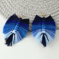 Naizhu Handmade Diy European And American Bohemian Tassel Earrings Vintage Feather Long Earrings Ethnic Earrings sku image 1