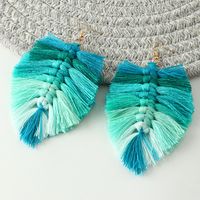 Naizhu Handmade Diy European And American Bohemian Tassel Earrings Vintage Feather Long Earrings Ethnic Earrings sku image 2