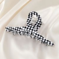 Korean Checkerboard Catching Clip Temperament Black And White Hairpin Acrylic Hair Accessories sku image 6