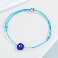 Retro Simple Color Rope Demon Eye Bracelet Hand-woven Blue Eye Bracelet Bracelet sku image 3