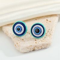 Retro Trend Devil's Eye Earrings Color Edging Blue Turkish Eye Earrings sku image 2