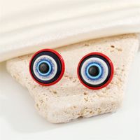 Retro Trend Devil's Eye Earrings Color Edging Blue Turkish Eye Earrings sku image 3