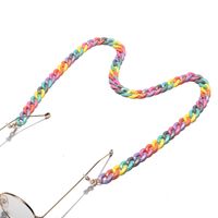 Fashion Acrylic Pearl Luster Mixed Color Concave Shape Mask Chain Eyeglass Chain main image 1