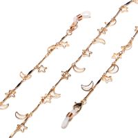 Hot Fashion Simple Handmade Copper Star Moon Chain Eyeglasses Chain main image 4