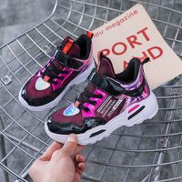 2021 Printemps Et Automne Nouveau Ins Filles Sport Casual Chaussures Coloré Paillettes Maille Surface Léger Fond Mou Bébé Fille Chaussures main image 1