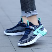 Nuevos Zapatos Casuales De Estudiante Coreano De Color Brillante Ligero Tejido Con Mosca De Malla Deportiva Para Niños Grandes main image 5