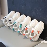 2021 Printemps Et Automne Nouveau Ins Enfants De Sport Occasionnels Blanc Chaussures Little Star Coréenne Style Garçons Et Filles Bébé Chaussures Fabricant main image 6