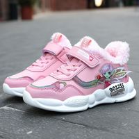 Winter Neue Mädchen Leder Große Baumwolle Sport Prinzessin Rosa Schuhe Großhandel main image 4