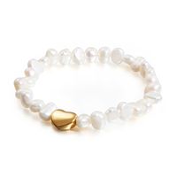 Fashion Heart Shell 18K Gold Plated No Inlaid Bracelets In Bulk main image 1