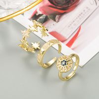 Cross-border Trend New Product Copper Micro-inlaid Open Ring main image 1